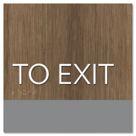 "To Exit" Egress Sign