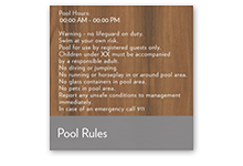 Pool/Whirlpool Signs