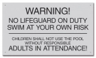 Alabama No Lifeguard Warning Sign