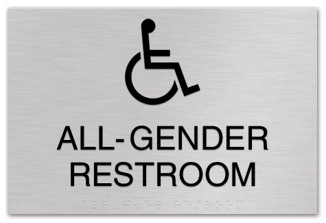All-Gender Restroom Sign w/ ISA Symbol