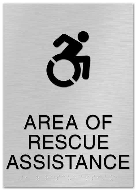 Area of Rescue Assistance Sign - NYC Compliant