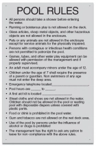 Arkansas Pool Rules Sign