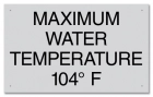 Arkansas Spa Water Temperature Sign
