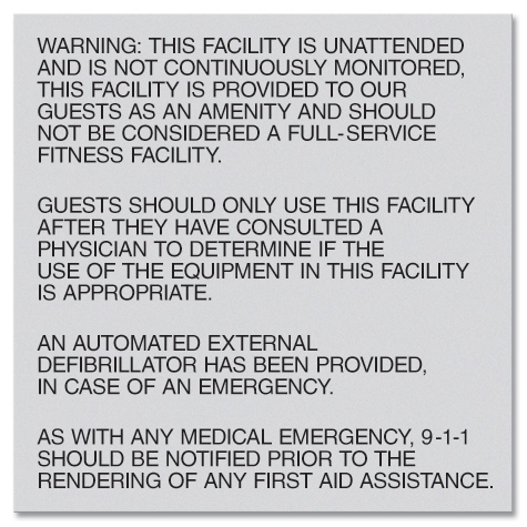 Automated External Defibrillator Sign