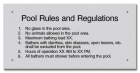 Baldwin County, Alabama Pool Rules Sign