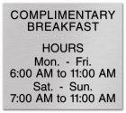 Breakfast Hours Sign