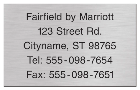 Business Center Info Sign