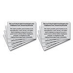 CA Housekeeper Protection Notice - Self Adhesive - 8 Pk