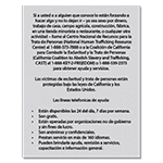 California Spanish Human Trafficking Notice
