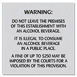 Colorado Alcohol Fine Warning Sign