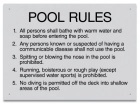 Connecticut Pool Rules Sign