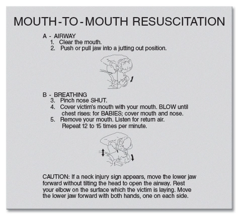 CPR Instructions Sign