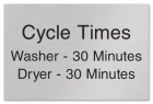 Cycle Times -  Laundry Sign