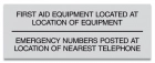 Delaware First Aid and Emergency Phone Location Sign