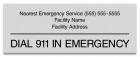 Delaware Pool Emergency Phone Sign
