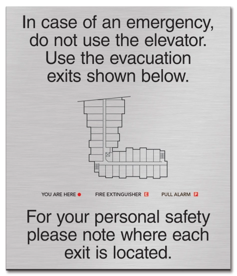 Elevator Evacuation Map (Evacuation Exits)