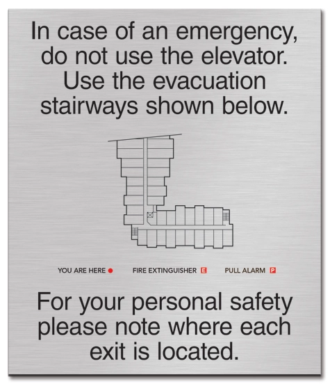 Elevator Evacuation Map (Evacuation Stairways)