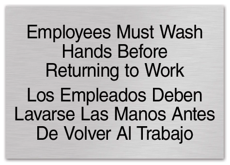 Employees Must Wash Hands Sign