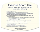 Exercise Room Rules