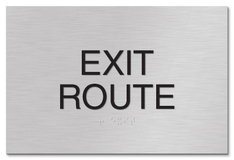 "Exit Route" Egress Sign - CA Compliant
