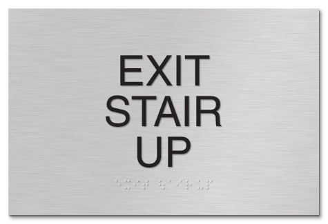 "Exit Stair Up" Egress Sign - CA Compliant