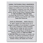 Florida Bilingual Human Trafficking Sign