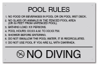 Florida Pool Rules Sign