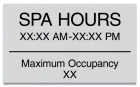 Georgia Spa Hours and Occupancy Sign