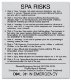 Georgia Spa Risks Sign