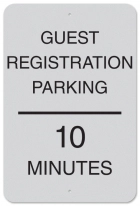 Guest Registration Parking Sign