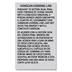 Handgun Licensing Law Sign (30.06) - Concealed