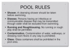 Idaho Pool Rules Sign