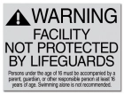 Illinois No Lifeguard Sign