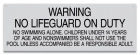 Indiana No Lifeguard on Duty Sign