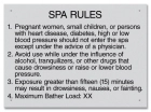 Indiana Spa Rules Sign