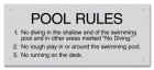 Iowa Pool Rules Sign