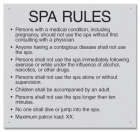 Iowa Spa Rules Sign