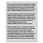 Louisiana Human Trafficking Notice - Acrylic Material