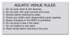MAHC Bathhouse Sign for Pool Hygiene Facilities