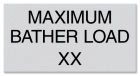 MAHC Maximum Bather Load Sign