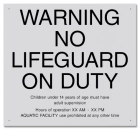 MAHC No Lifeguard Sign