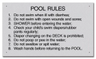 MAHC Pool Hygiene Rules Sign