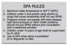 MAHC Spa Rules Sign