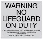 Maine No Lifeguard On Duty Warning Sign