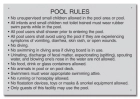 Maine Pool Rules Sign