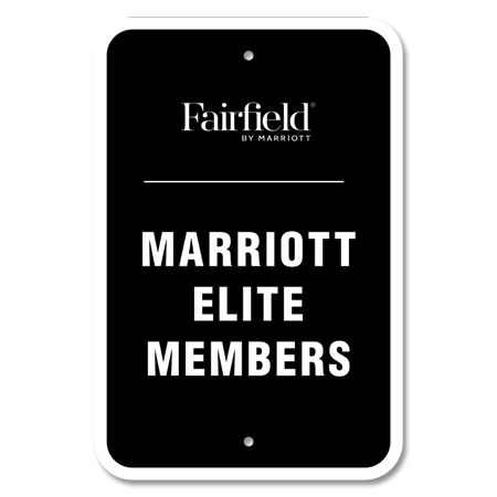 Marriott Elite Members Parking Sign - Does not include post and base.