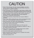Maryland Spa Safety Rules Sign