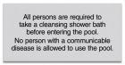 Massachusetts Pool Rules Health Sign
