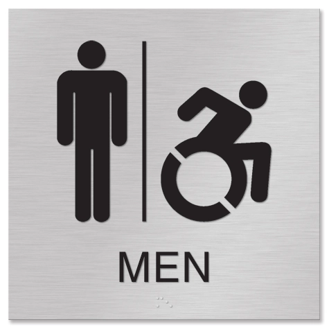 Men Sign w/Male & Dynamic ISA Symbols