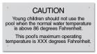 Michigan Pool Temperature Caution Sign
